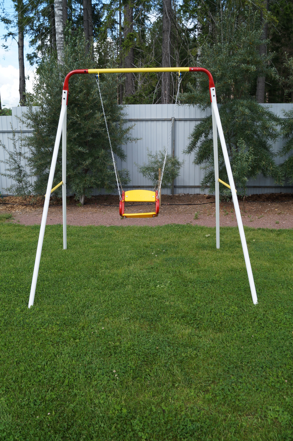 Качели уличные каркас со спинкой