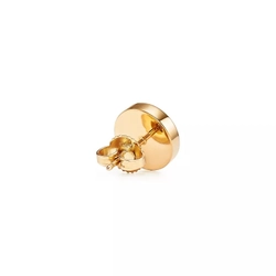 Серьги из жёлтого золота 18k с чёрным ониксом, Tiffany 💠 T collection