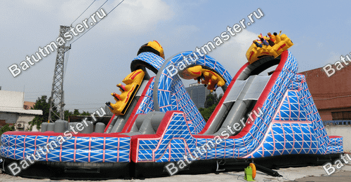 Надувной батут-горка "Американские горки"