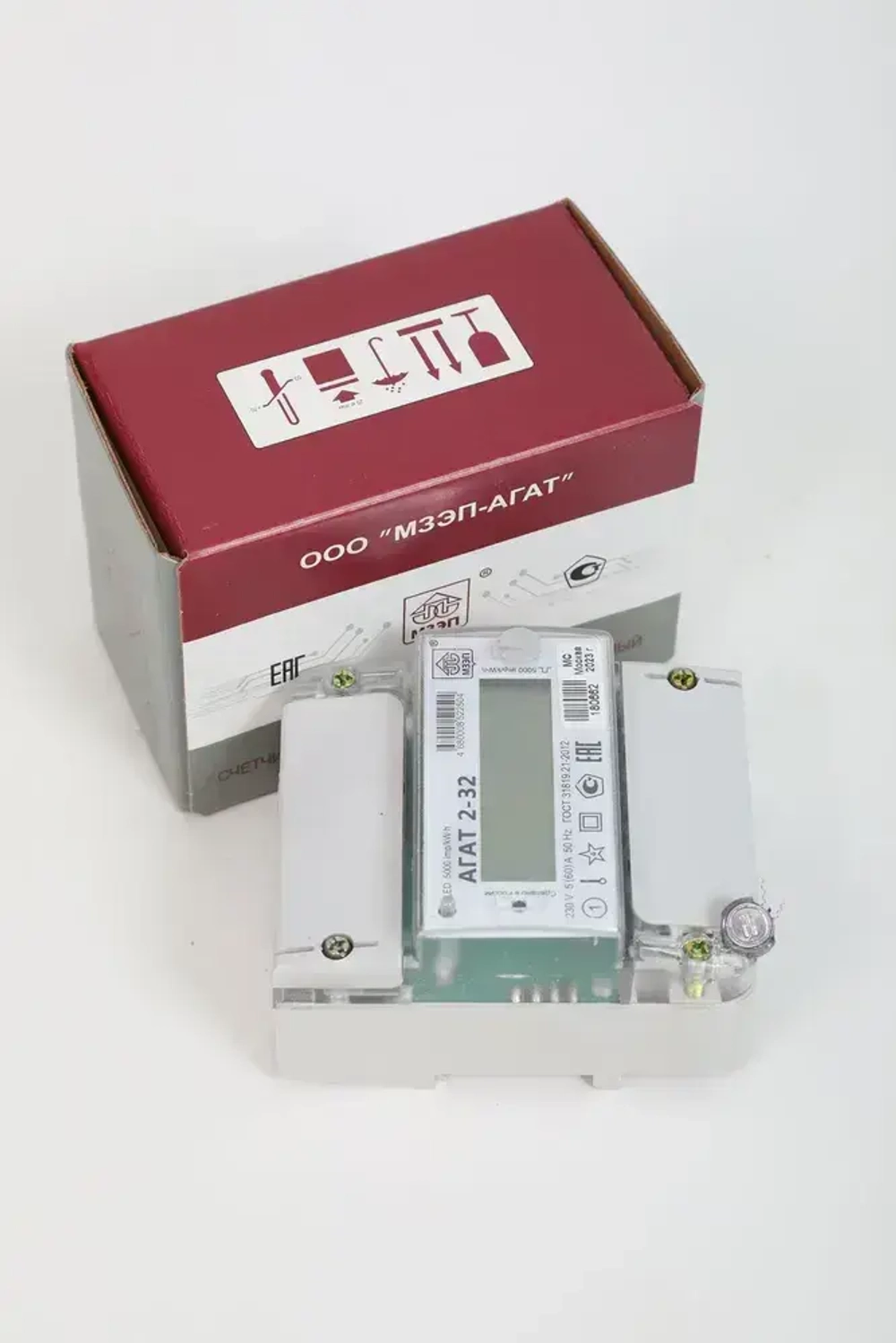Счётчик электроэнергии АГАТ 2-32 (тариф: Екатеринбург) время Москва+2часа Т1 (7-23часов) Т2 (23-7 часов)