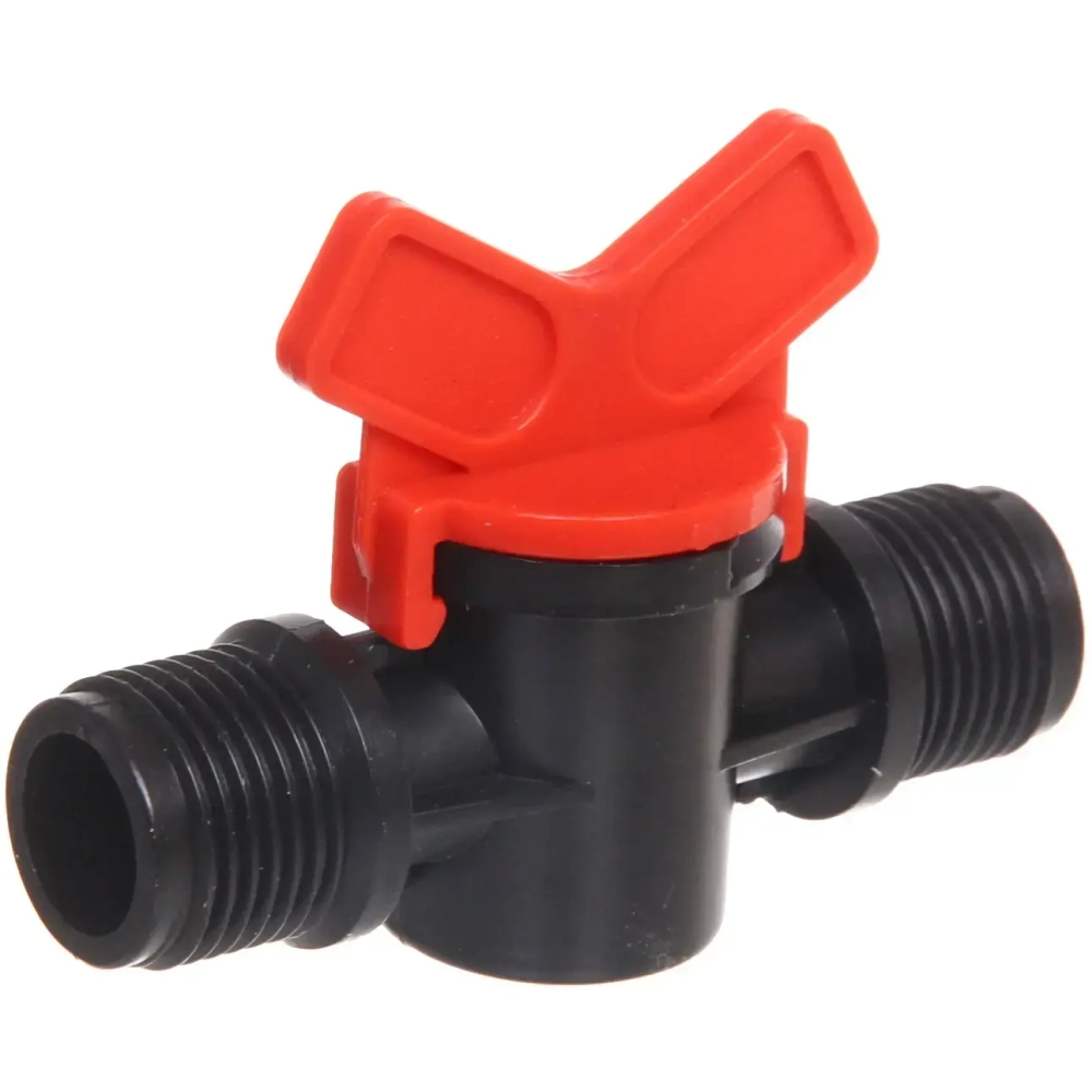 Муфта соединительная с наружней резьбой и краном 1/2» ДоброСад