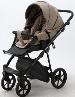 Детская коляска Adamex Porto Deluxe 2 в 1 PO-SA09 (БЕЖ.КОЖА)