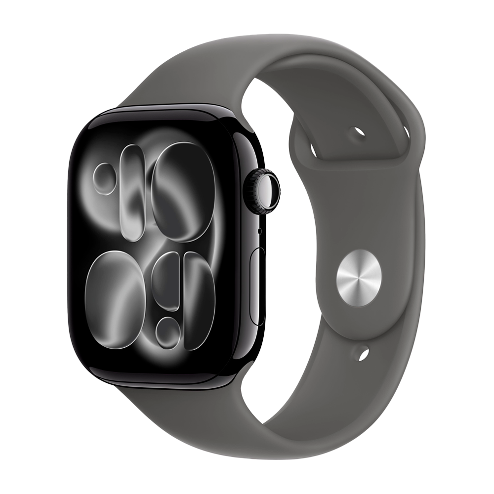 Умные часы Apple Watch Series 11 GPS, 46mm, Jet Black Aluminium Case with Stone Gray Sport Band, S/M