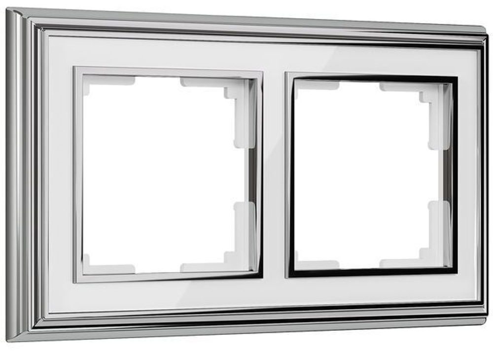 WL17-Frame-02/ Рамка на 2 поста (бронза/черный)