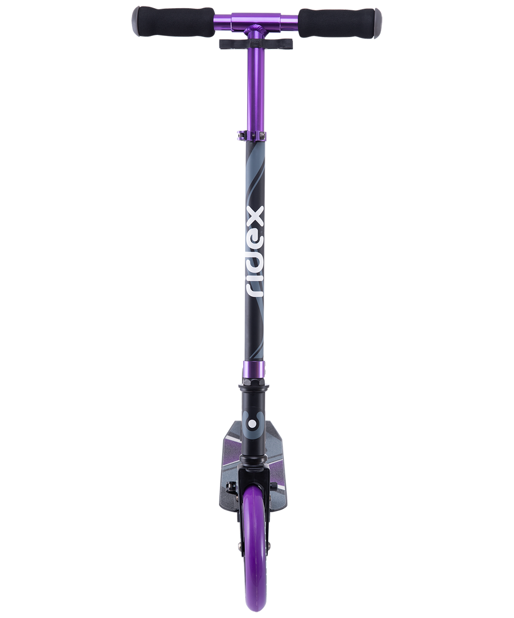 Самокат городской RIDEX Liquid 180 мм, черный/фиолетовый