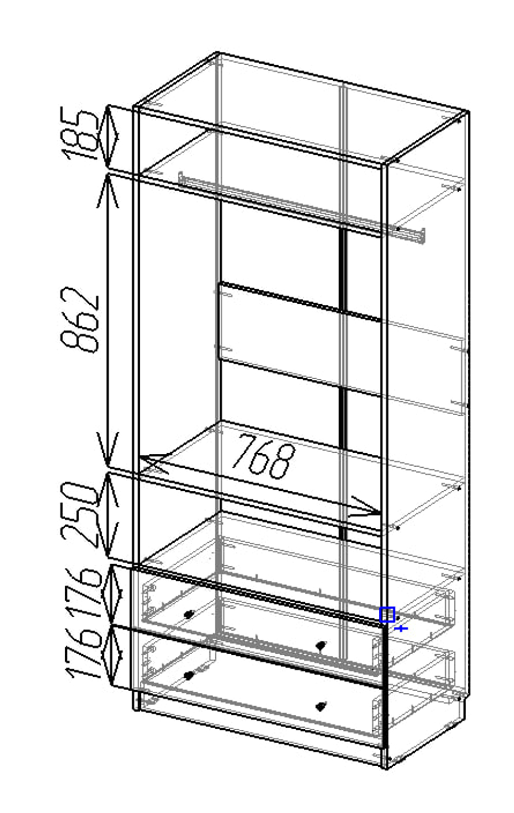 Шкаф МАМА "Девочки", Белый
