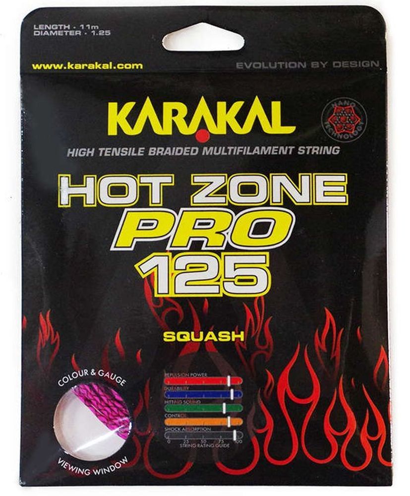 Squash strings Karakal Hot Zone Pro 125 (11 m) - pink/black
