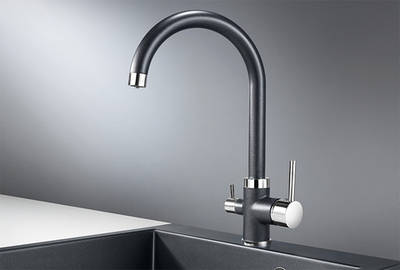 Granula 2168, ШВАРЦ (чёрный металлик), СМЕСИТЕЛЬ КУХОННЫЙ