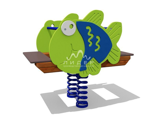 Качели-балансир на пружине “Рыбка”