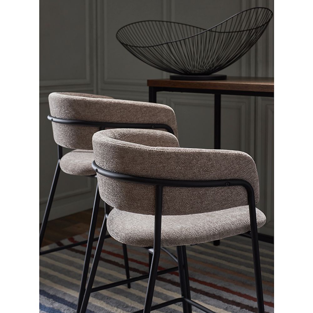 Стул барный Helning, мягкий шенилл, капучино