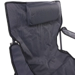 Кресло складное с подлокотниками до 120кг 85*88*53см серое