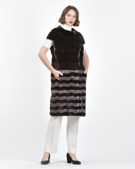 Жилет из меха норки