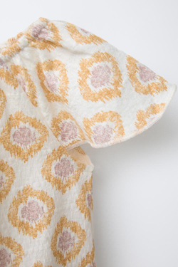 ZARA БОДИ С ПРИНТОМ, СВЕТЛЫЙ ЭКРЮ