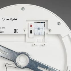 Светильник CL-FIOKK-R220-18W Day4000-MIX (WH, 120 deg, 230V) (Arlight, IP44 Пластик, 3 года) 033445