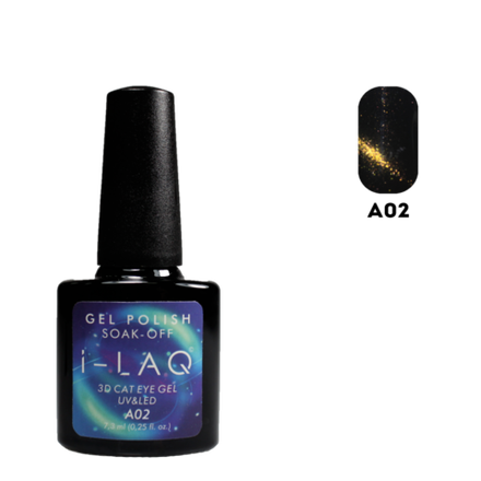 Гель-Лак I-laq "Кошачий глаз" Цвет А02  7,3 мл.