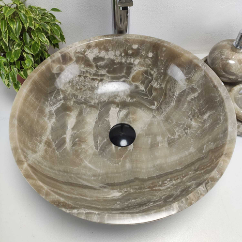 Раковина из оникса Bowl Grey Medium TinLip BO-61043 45*45*17