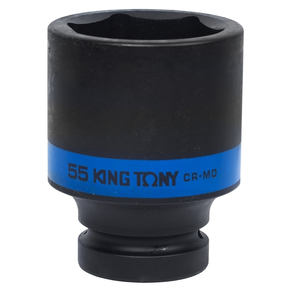 KING TONY (843555M) Головка торцевая ударная глубокая шестигранная 1", 55 мм