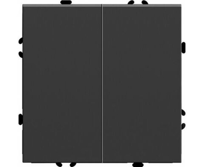 Выключатель с покрытием Soft Touch 2-клавишный (механизм) 250В !! 3 штуки !!, 10А, серия Эмили, RSW10-5104-05, черный уголь, (РАМКА ПРИОБЕРТАЕТСЯ ОТДЕЛЬНО), STEKKER 49840