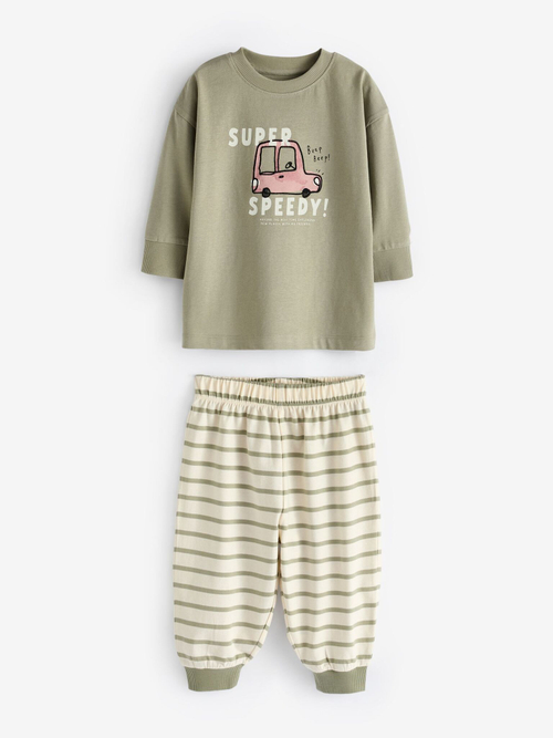 Пижама для мальчика Next K98-606, 3 шт., Хаки, Бежевый, Голубой