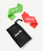 Мини-эспандеры STARFIT ES-206, малиновый/лаймовый, 2 шт