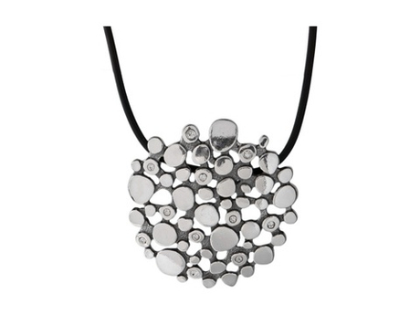 "Молекула" подвеска в серебряном покрытии из коллекции "Простейшие" от Jenavi с замком карабин