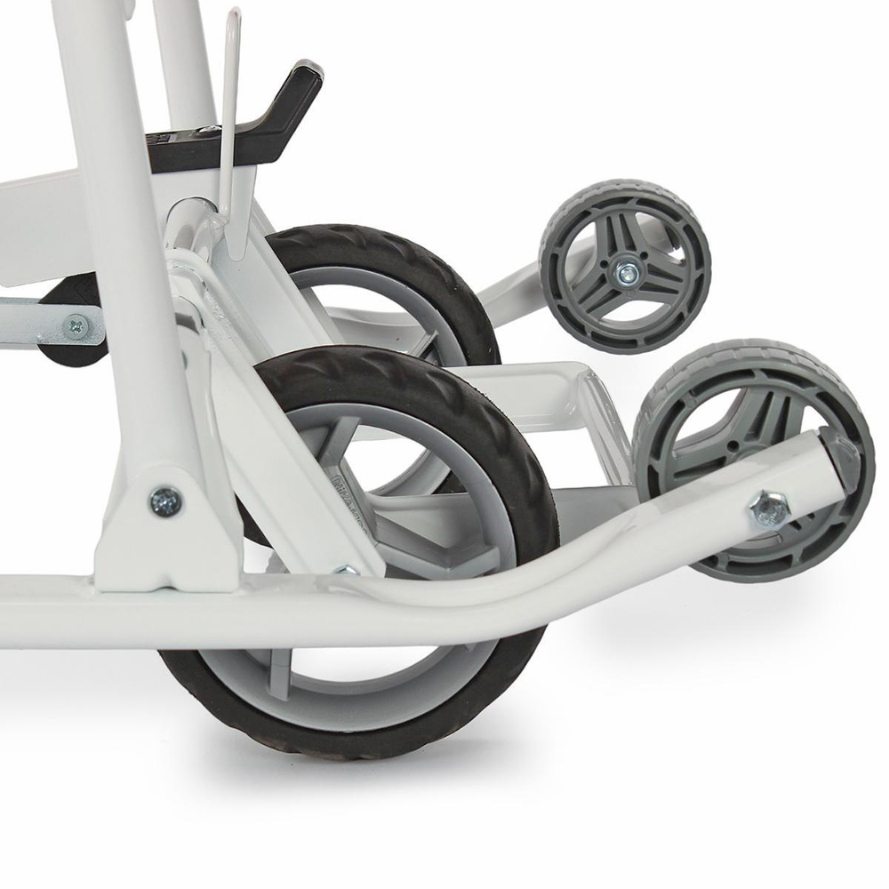 Санки-коляска "Наши Детки 3-1К" со снежинками на сиреневом