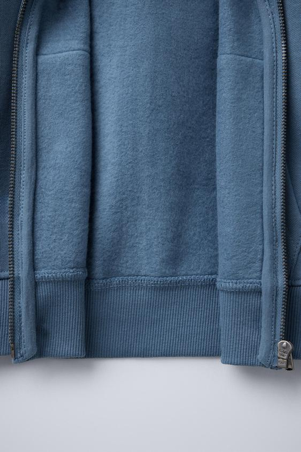 ZARA ХУДИ С МОЛНИЕЙ, СИНИЙ