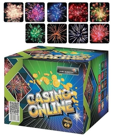 Батарея салютов "Casino Online" MC175-49  49 залпов * 1.7"  (1/2)