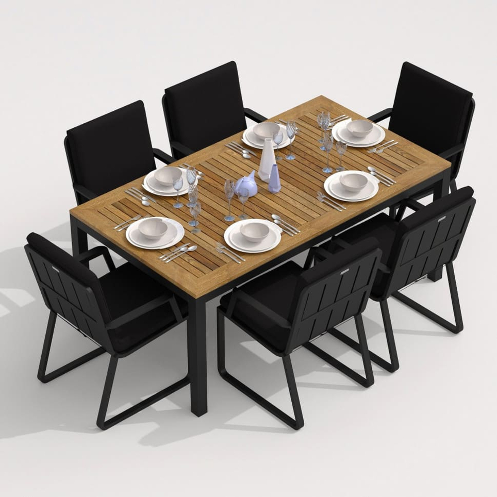 Стул Ideal Patio АЛЬБА черный - каркас карбон