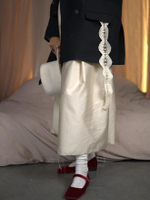 Жакет из шелка/шерсти со множеством деталей