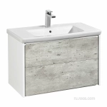 Тумба с раковиной Roca Ronda ZRU9303004 80 белый матовый/бетон
