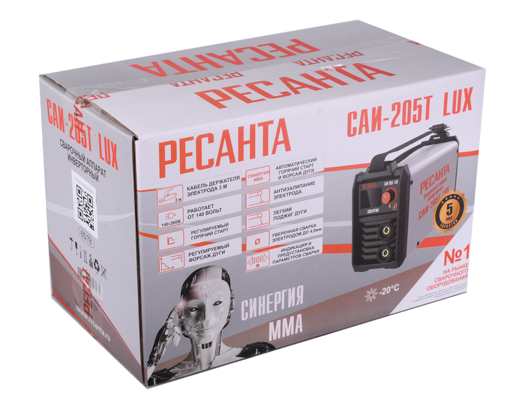 Сварочный аппарат инверторный Ресанта САИ-205Т LUX