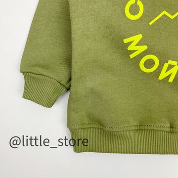 Свитшот из футера с начесом, Хаки