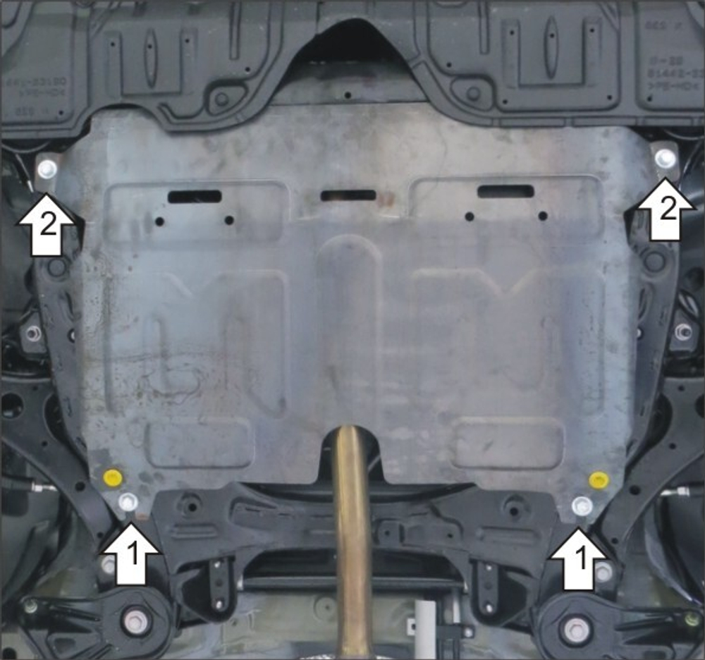 Защита картера Двигателя, КПП. 2 мм, Сталь. для Toyota Camry, Lexus ES 250 2012-2018 MOTODOR.72502