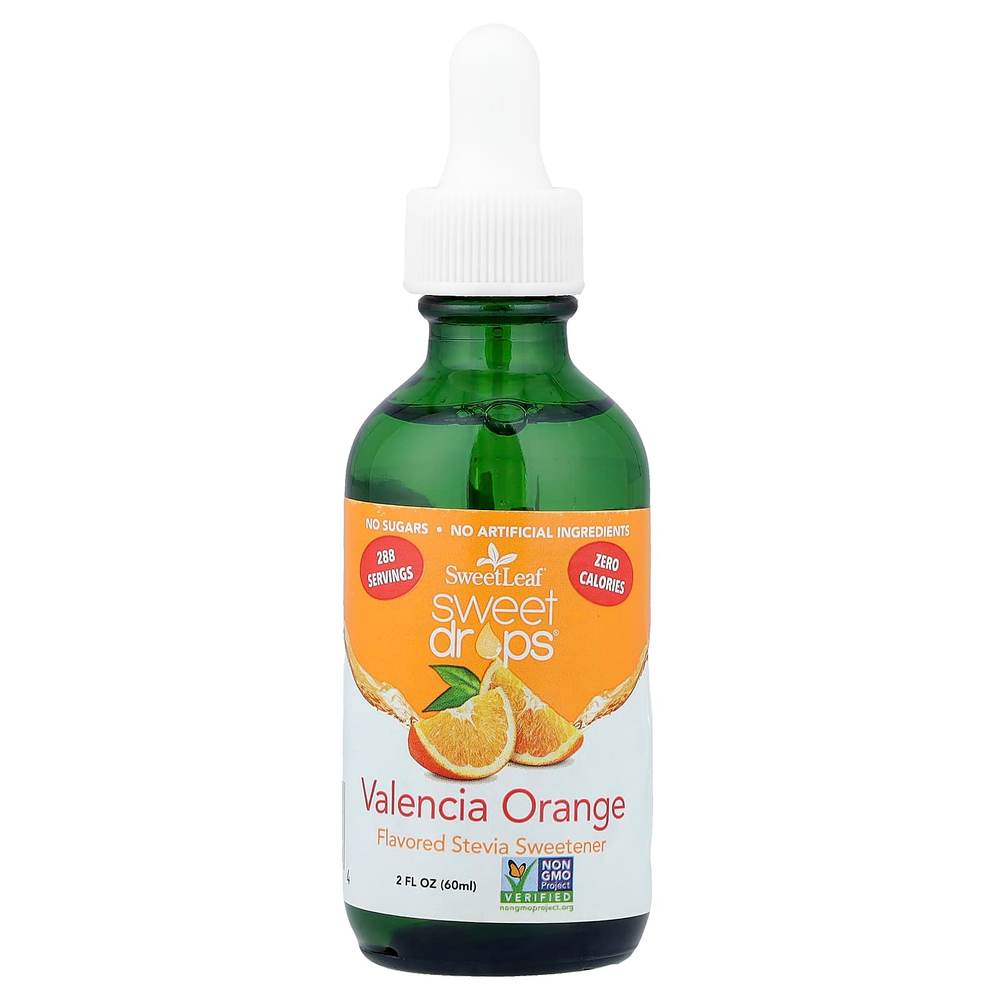 SweetLeaf Stevia, Sweet Drops, валенсийский апельсин, 60 мл (2 жидк. Унции)