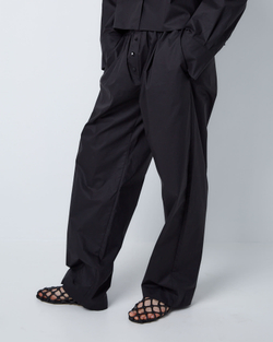 Брюки на резинке из хлопка Макс Мара черный