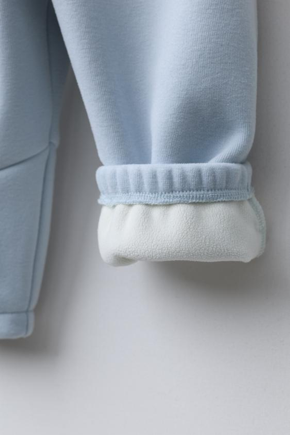 ZARA БРЮКИ BAGGY С ФЛИСОВОЙ ПОДКЛАДКОЙ И ЛОГОТИПОМ, СИНИЙ