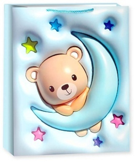 Пакет подарочный, Малыш Медвежонок, Дизайн №3, 23*18*10 см, 1 шт.