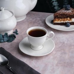 Кофейная пара 100 мл белая d 6,8 см h6 см Aristocrat Noble [6]