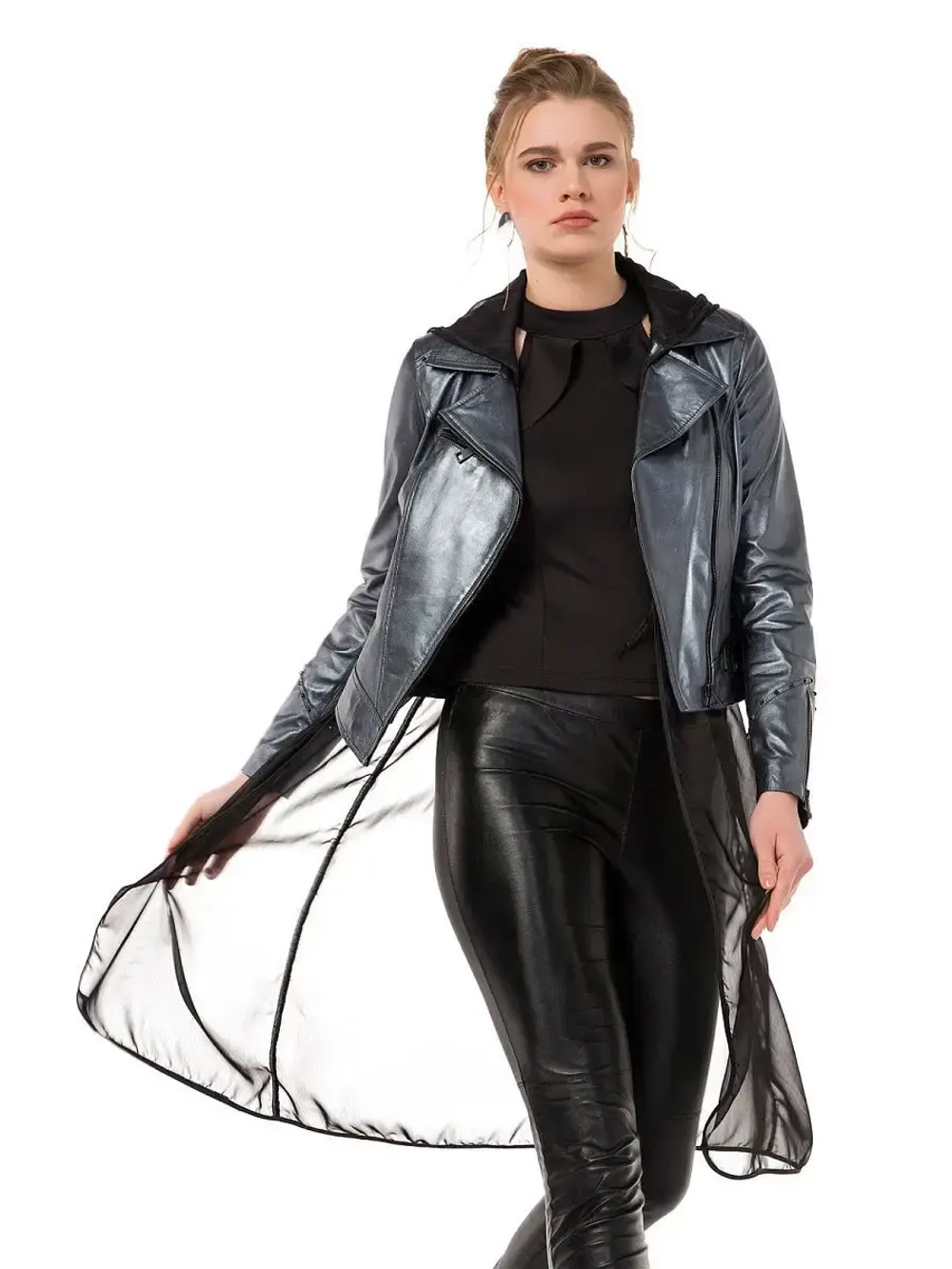 Косуха кожаная куртка женская Турция