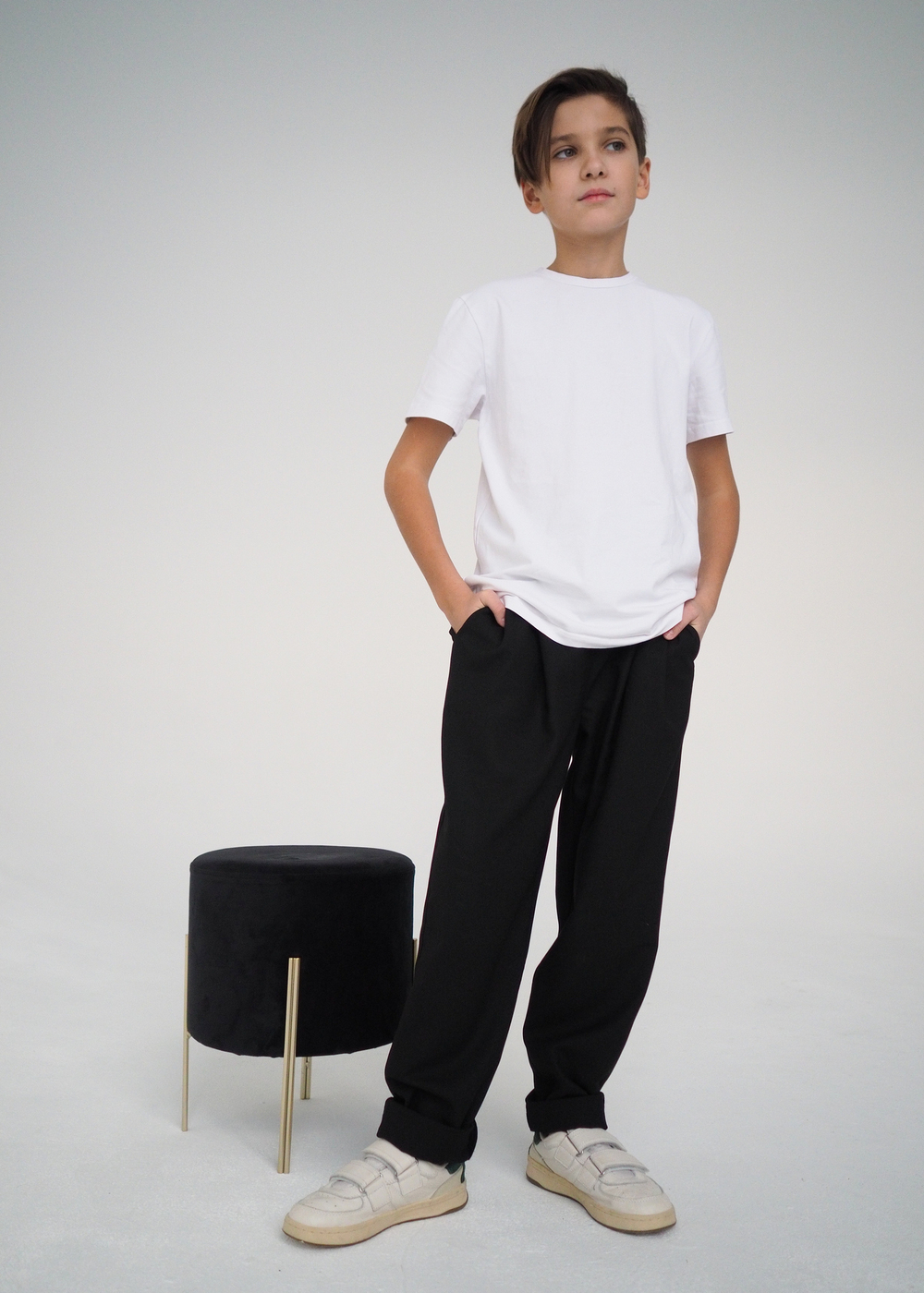 Брюки зауженные черные unisex