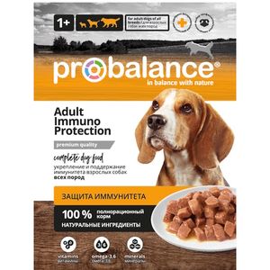 Влажный полнорационный корм для собак ProBalance Immuno Protection Adult защита иммунитета, с говядиной