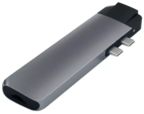 USB-концентратор Satechi Type-C Pro Hub Adapter with Ethernet (ST-TCPHE), разъемов: 3, space gray