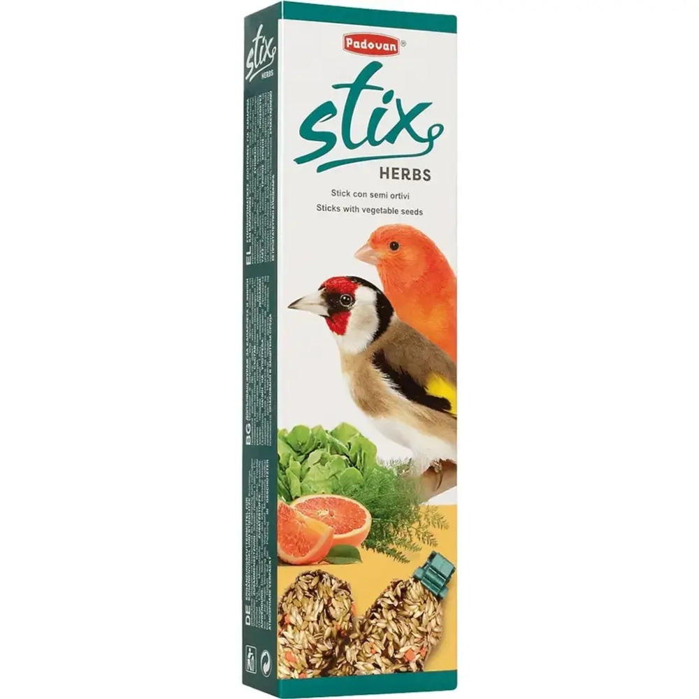 Padovan stix herbs лакомство для канареек антистрессовые с травами - 80 г