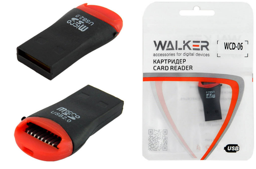Картридер MicroSD WALKER WCD-06