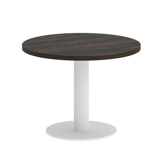 Onix Direct Стол журнальный круглый O.SJ-1 Дуб Мали/Металл Белый 600*600*450