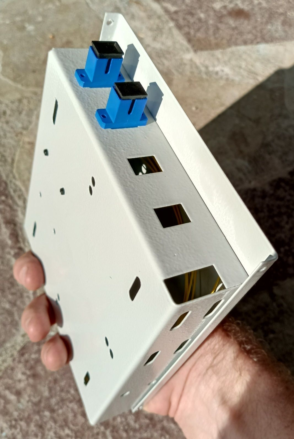 Коробка оптическая абонентская без комплектации, 2 порта SC/LC duplex, пластик