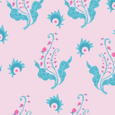 Ягодки на нежно-розовом фоне. Cute berries on pastel pink