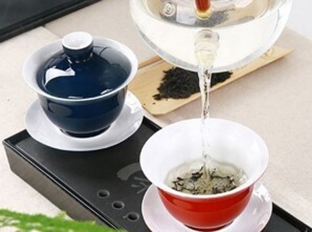 268115.2 Гайвань ЯРКАЯ 200 мл без рисунка, красная фарфор