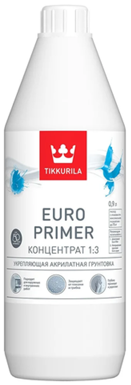 Грунт-концентрат Tikkurila Euro primer акриловый (0,9л)